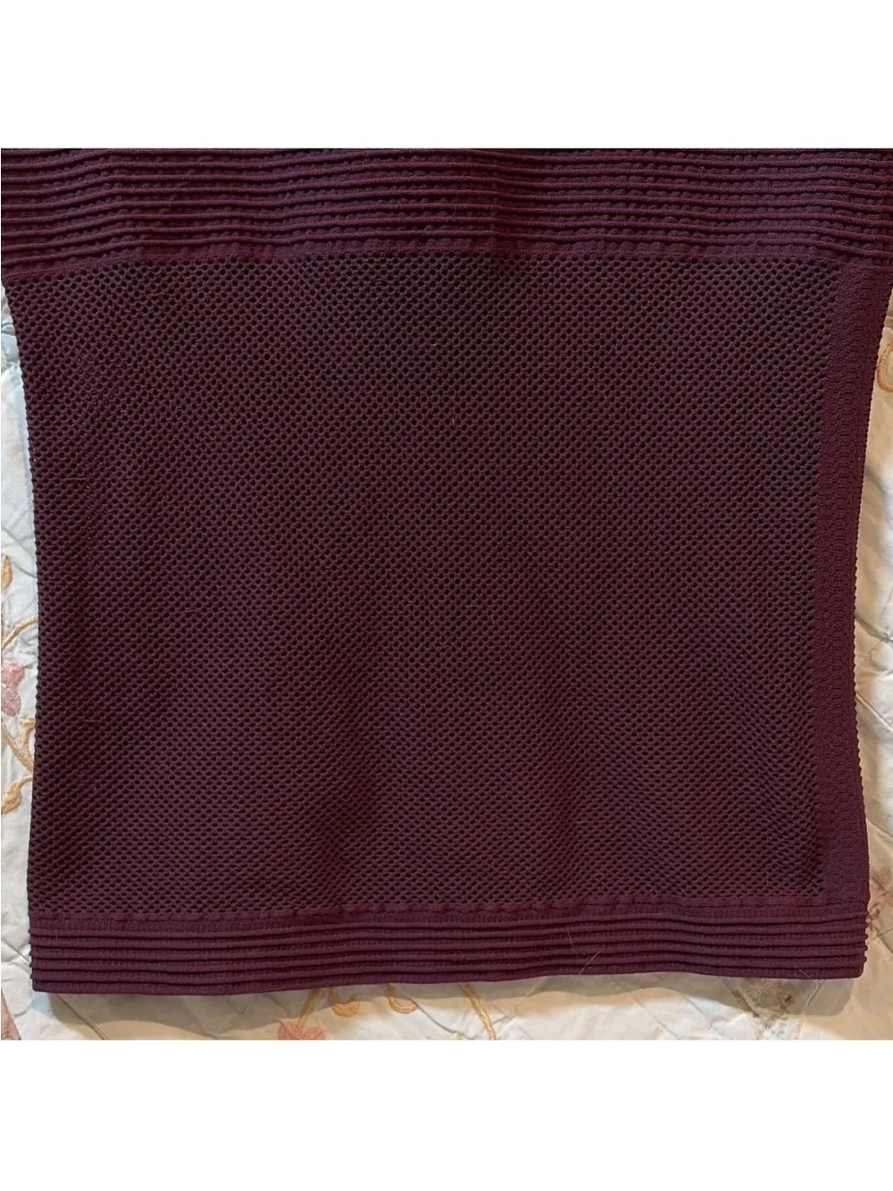 BCBGeneration Ribbed Mesh Panel Convertible Tube Skirt Dress Malaga Red XS/S NWT